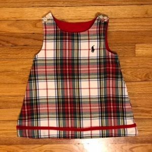 Vintage Ralph Lauren Girls Reversible Dress 3-6 m